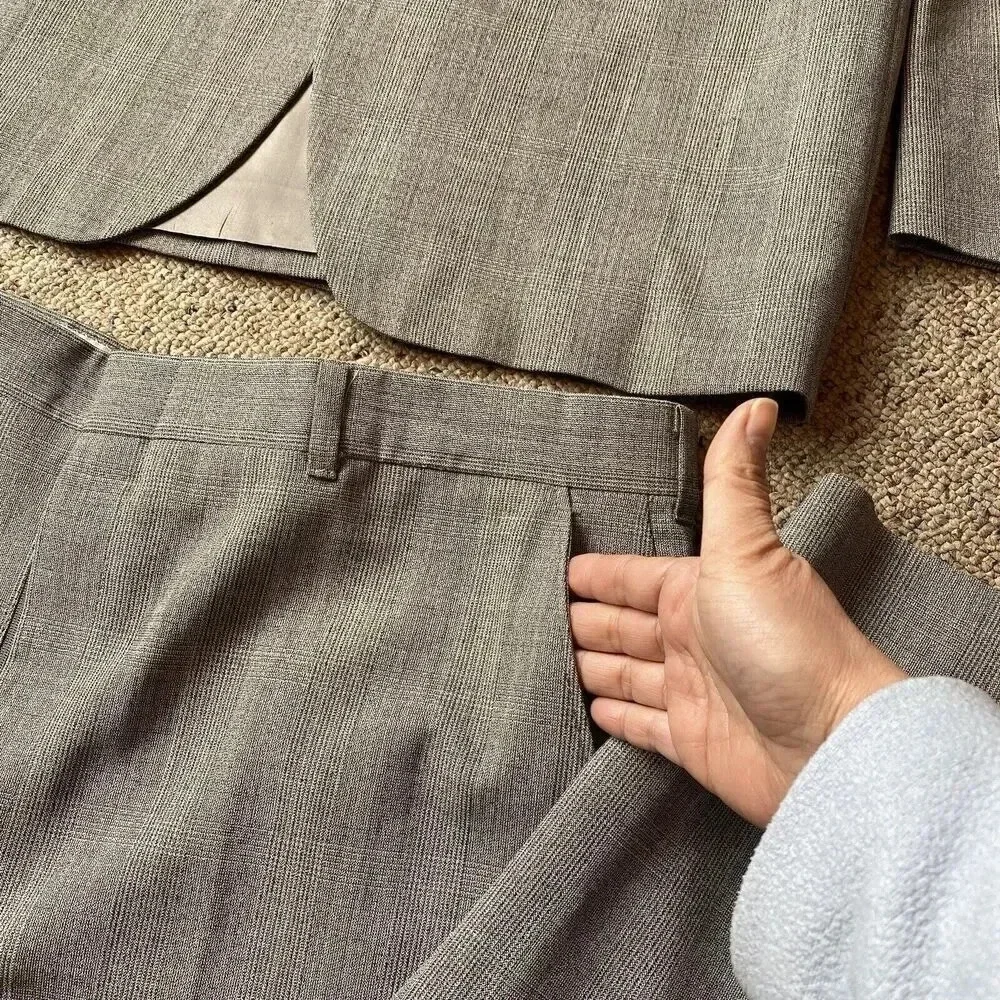 Strathmore By Anderson Little Suits 2 Button Blazer Jacket Pants Set Men 44 Long